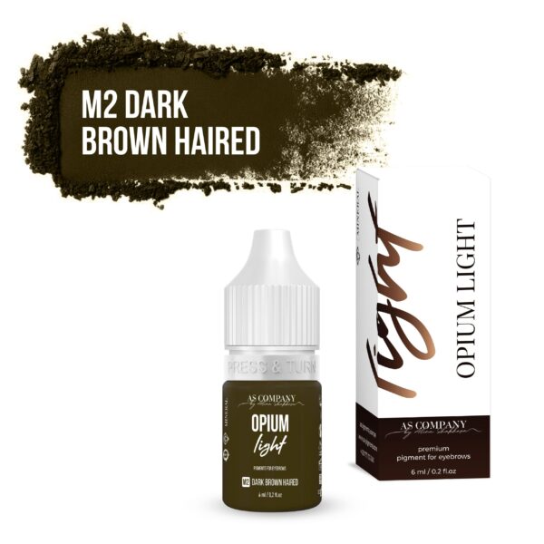 Pigment mineral pentru sprâncene M2 DARK BROWN HAIRED, 6ml, 15 ml (OPIUM LIGHT) AS-Company™