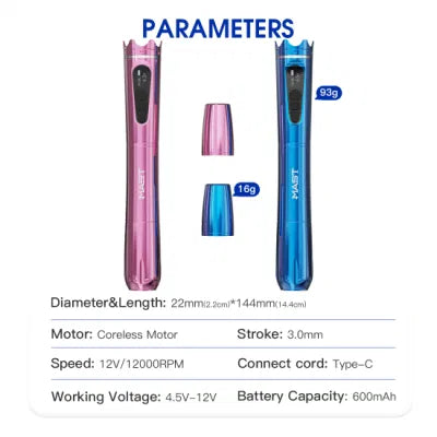 Aparat de tatuat wireless Mast WQP-103 - imagine 5