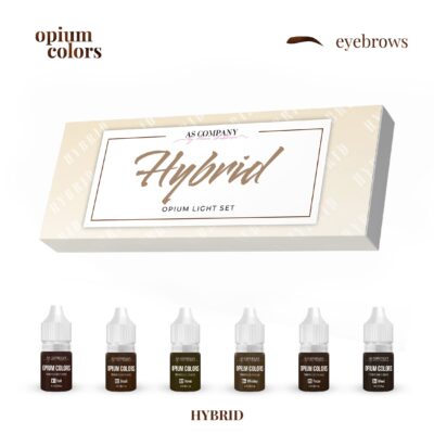 Set Pigmenți OPIUM COLORS pentru sprâncene, Hybrids 6 ml